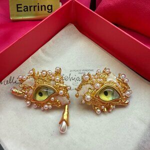 Schiaparelli Eye - Shaped Earrings